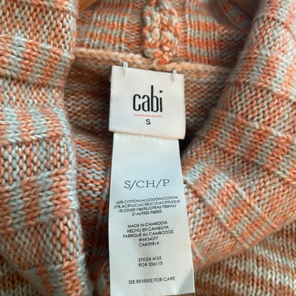 CAbi 4105 Ombre Pullover Tunic Orange Stripes Small‎ - Picture 4 of 6